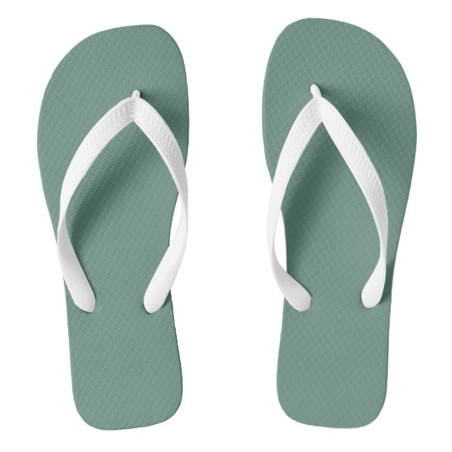 Muted Elegance - Ocean Teal Flip Flops (Footbed)