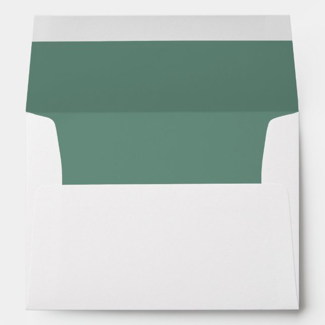 Muted Elegance - Ocean Teal Minimalist Envelope (Back (Bottom))