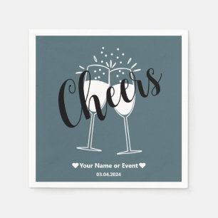Muted Elegance - Slate Blue Cheers Napkins