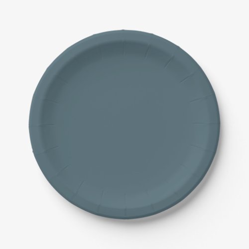 Muted Elegance _ Slate Blue Paper Plates