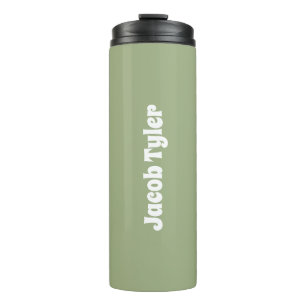 Muted Elegance - Tranquil Sage Customizable  Thermal Tumbler