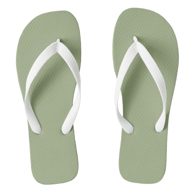 Muted Elegance - Tranquil Sage Flip Flops (Footbed)
