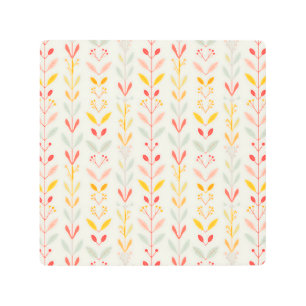 Muted Fall Stripes Metal Print