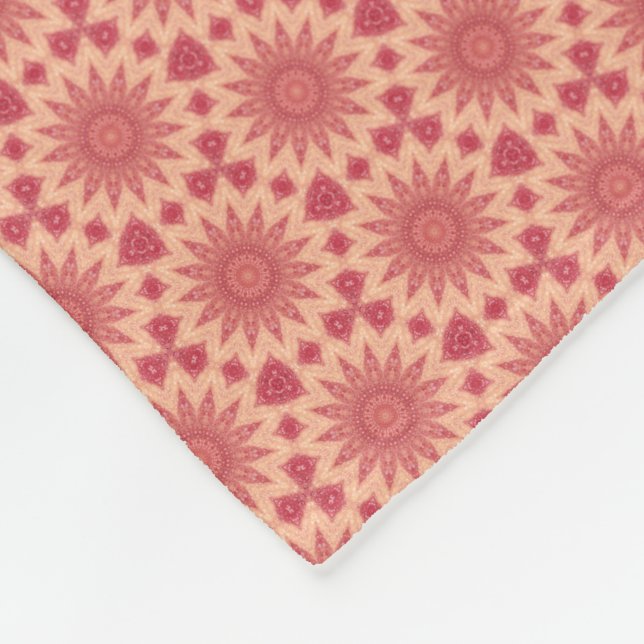 Muted Floral Boho Magic Fleece Blanket (Corner)