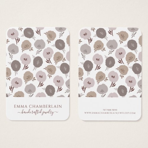 Muted Flowers Pattern Lilac Gray Taupe
