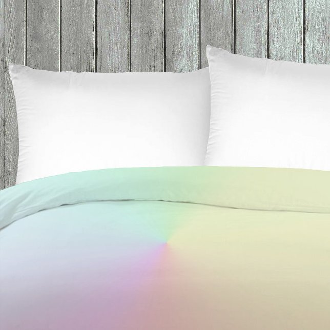 Muted Gradient Ombre Rainbow Pastel Aesthetic  Duvet Cover (Creator Uploaded)