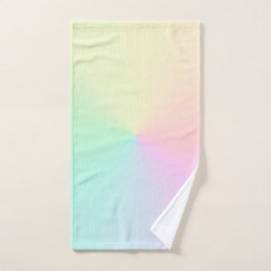 Muted Gradient Ombre Rainbow Pastel Aesthetic Hand Towel