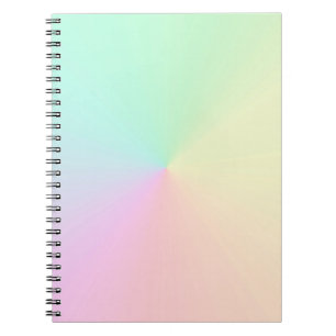 Muted Gradient Ombre Rainbow Pastel Aesthetic  Notebook