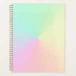 Muted Gradient Ombre Rainbow Pastel Aesthetic  Planner<br><div class="desc">Beautiful digital watercolor pink purple peach yellow blue muted gradient ombre design. Gradient gift. Personalized Gradient gifts. Student dorm room gift planner in preppy pastel gradient colors.</div>