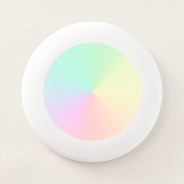 Muted Gradient Ombre Rainbow Pastel Aesthetic   Wham-O Frisbee (Front)
