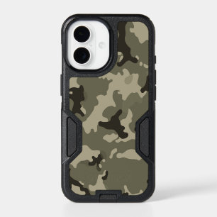 Muted Green Camouflage Rugged Everyday Travel iPhone 17 Case