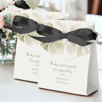 Muted Green Foliage Personalized Wedding Favor Boxes by Ricaso_Wedding at Zazzle