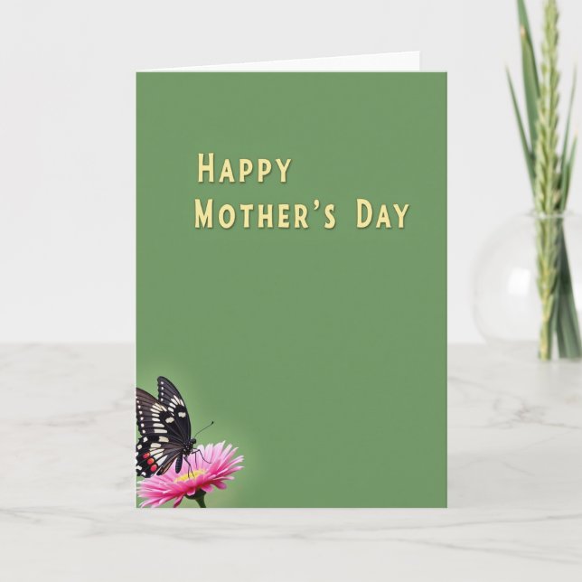 Muted Green Happy Mothers Day Card (Front)
