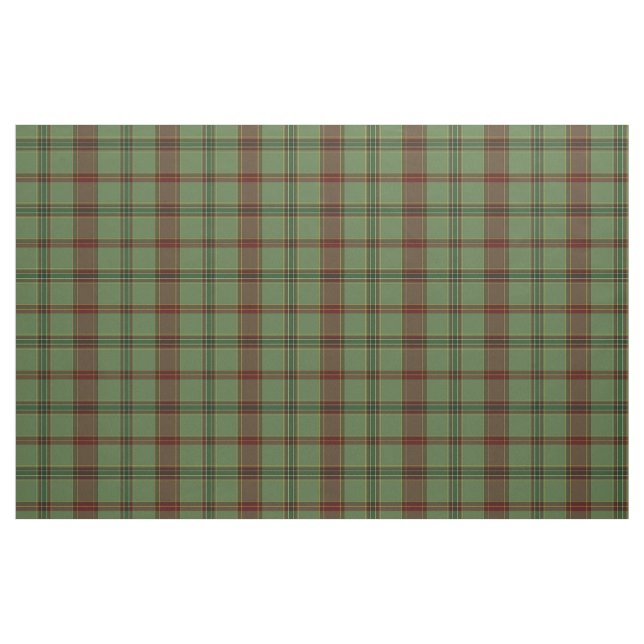 Muted Green & Red with hints of White & Gold Plaid Fabric (Fat Quarter)