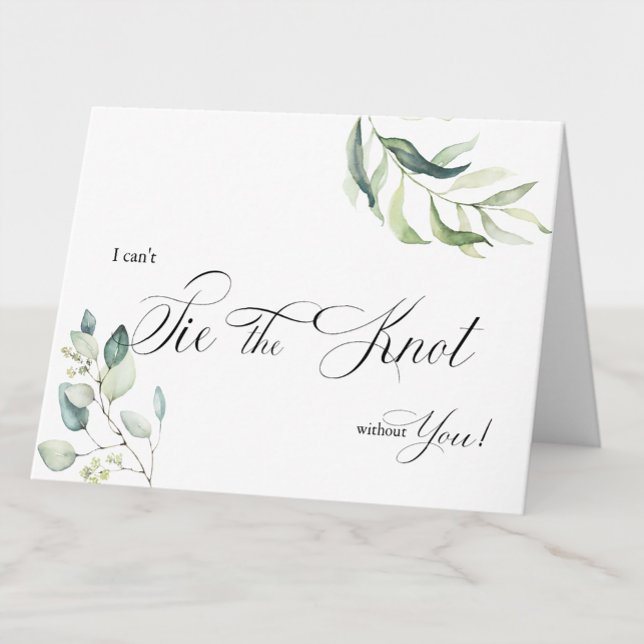 Muted Greenery Bridesmaid Proposal Card (Creator Uploaded)