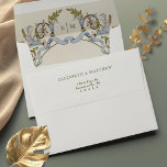 Muted Greenery Royal Wedding Victorian Pattern Envelope<br><div class="desc">Our vintage-themed floral wedding envelopes are a true homage to the ageless Victorian styles. Painted in muted pastel shades, these envelopes exude the understated elegance that is a favorite for spring and summer weddings. Each envelope artfully blends strong yet soft details, creating a refined and romantic look that won't overpower...</div>