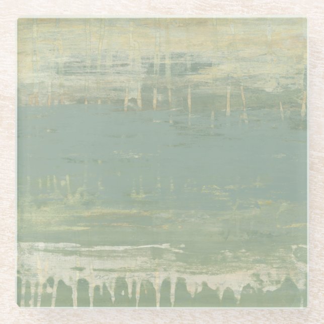 Muted Horizon Glass Coaster (Front)