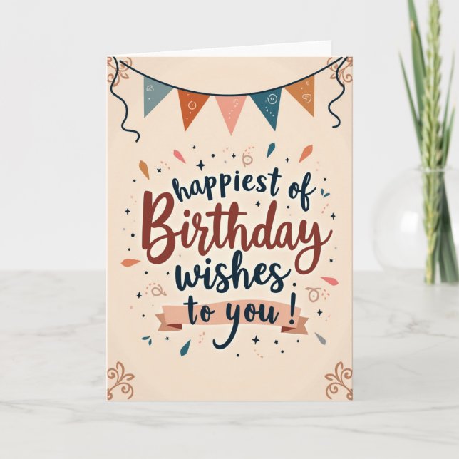 Muted Hues Birthday Card (Front)