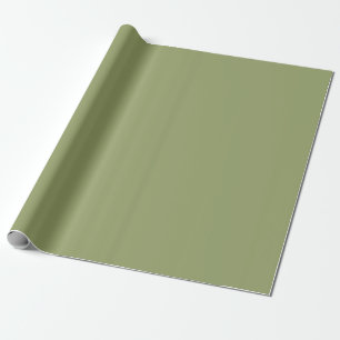 Muted Khaki Olive Green Pop Of Color Wrapping Paper