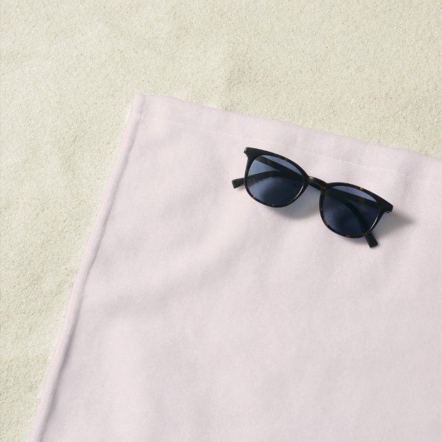Muted Lavender Blush Solid Color Beach Towel (In Situ)