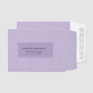 Muted Lavender Leather Texture Look   Envelope Mailers