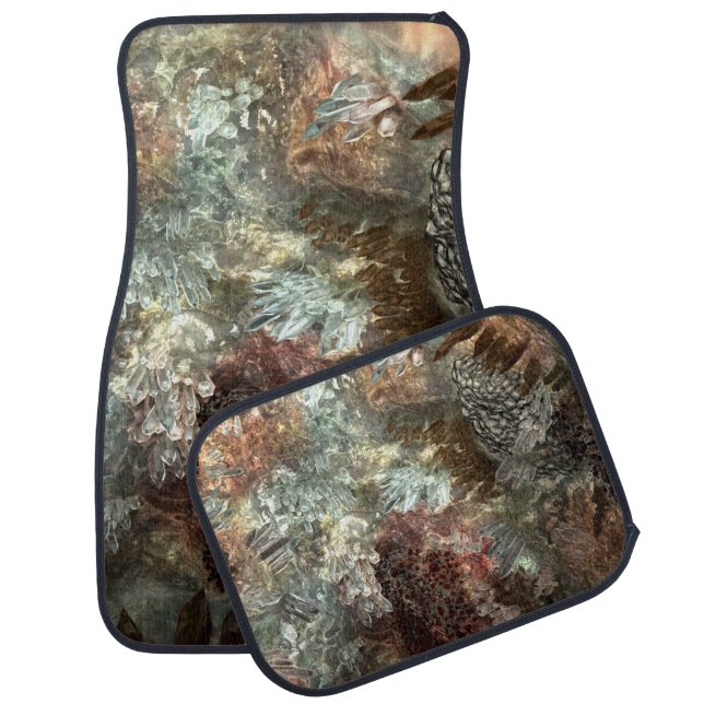 Muted Layers of Brown Crystals Car Floor Mat (Set)