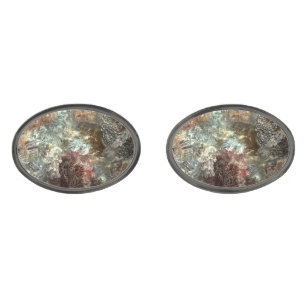 Muted Layers of Brown Crystals Cufflinks