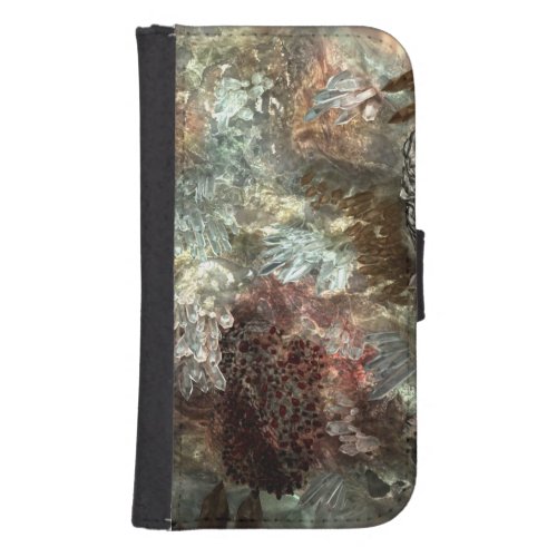 Muted Layers of Brown Crystals Galaxy S4 Wallet Case