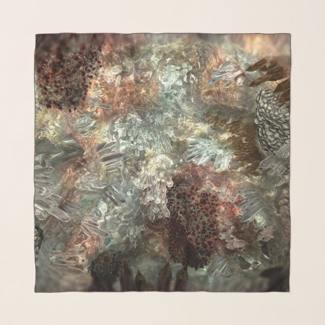 Muted Layers of Brown Crystals Scarf (Front)