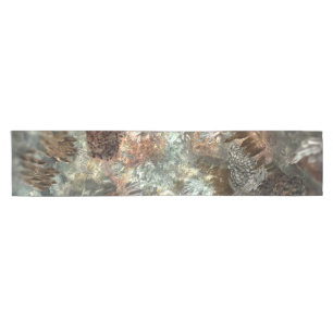 Muted Layers of Brown Crystals Short Table Runner