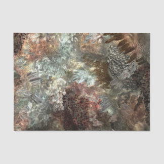Muted Layers of Brown Crystals Tissue Paper