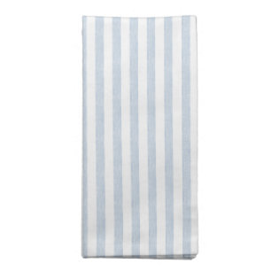 Muted Light Blue White Coastal Stripe Scandinavian Cloth Napkin