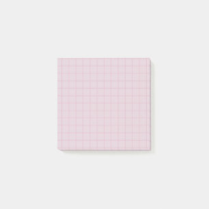 Muted Lilac Checkered Pattern Soft Grid Design Post-it Notes