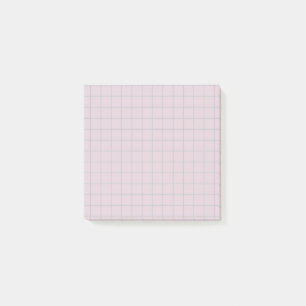 Muted Lilac Checkered Pattern Soft Grid Design  Post-it Notes