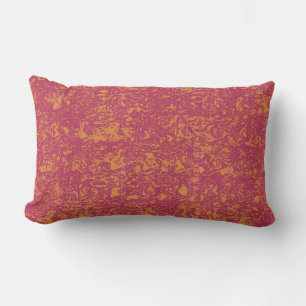 Muted Magenta and Orange Lumbar Pillow