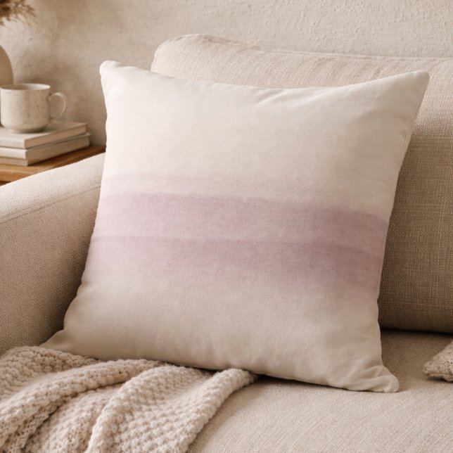 Muted Mauve Dusk Throw Pillow (A twilight-toned accent that grounds living rooms with subtle movement)