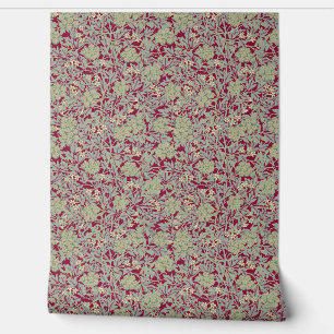 Muted Mint & Pale Straw Листья William Morris Wallpaper