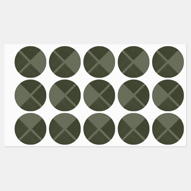 Muted Moss Cross Pattern Stickers - Labels (Sheet)