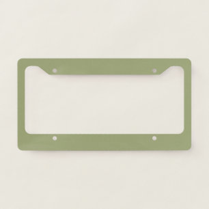 Muted Moss Green Color License Plate Frame