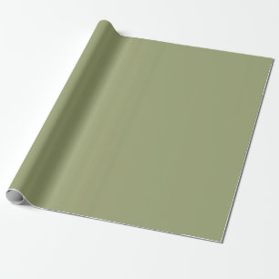 Muted Moss Green Color Wrapping Paper