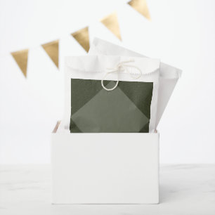 Muted Moss Green Diamond Favor Bag