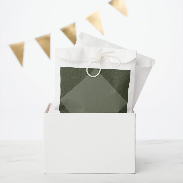 Muted Moss Green Diamond Favor Bag (Party)