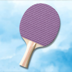 Muted Mulberry Glitter Style Horizontal Stripes Ping Pong Paddle