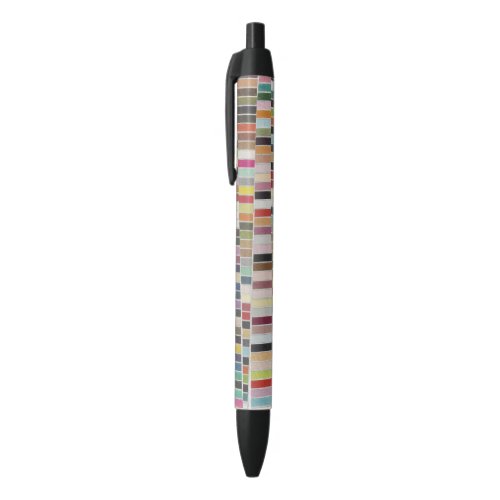 Muted Multicolor Swatches Black Ink Pen