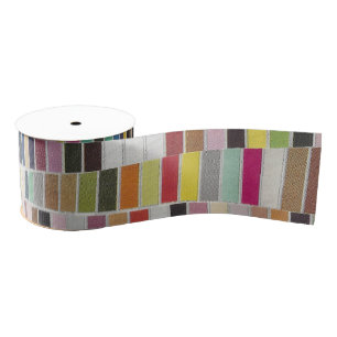 Muted Multicolor Swatches Grosgrain Ribbon