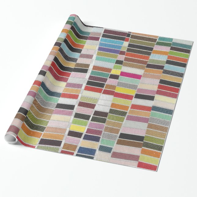 Muted Multicolor Swatches Wrapping Paper (Unrolled)