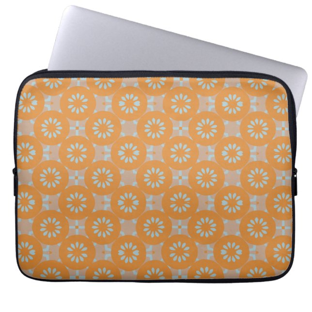 Muted Orange and Peach Laptop Sleeve (Front)