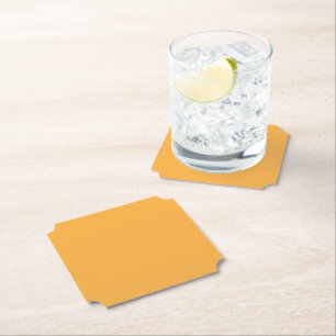 Muted Orange Background Texture for Web and Print Paper Coaster