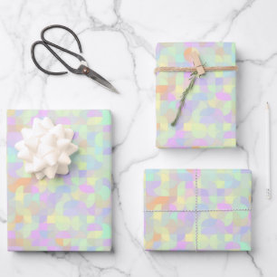 Muted Pastel Boho Mod Geometric Abstract Wrapping Paper Sheets