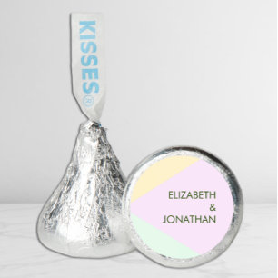 Muted Pastel Geometric Wedding Hershey®'s Kisses®